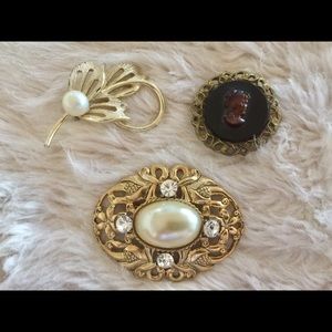 Vintage 3 Brooches